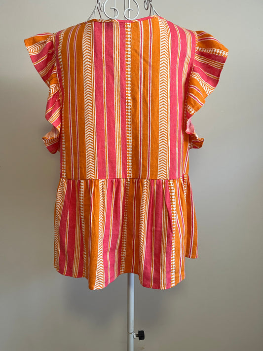 Orange/Multicoloured Sportsgirl Top Size 10