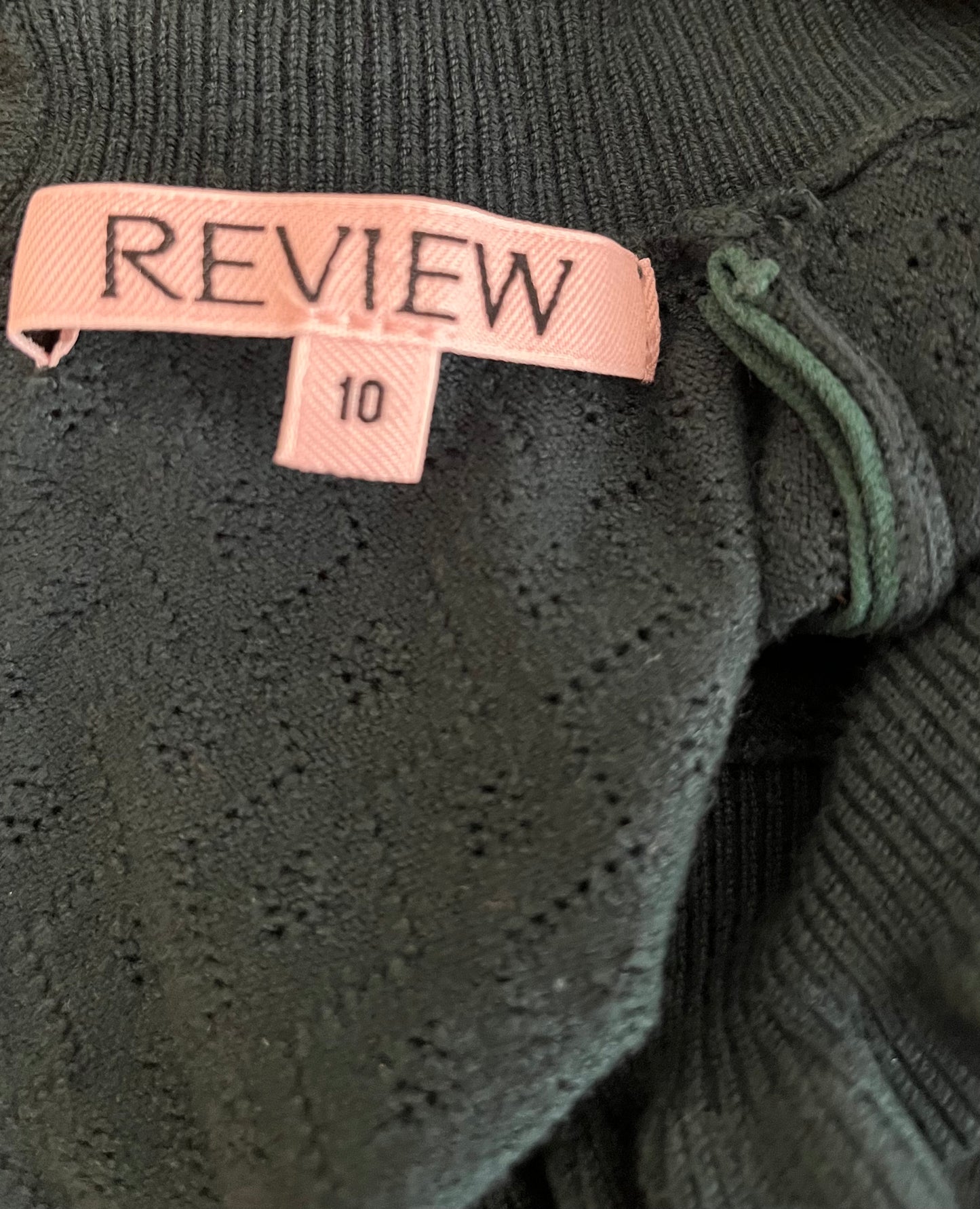 Green Review Jumper Size 10
