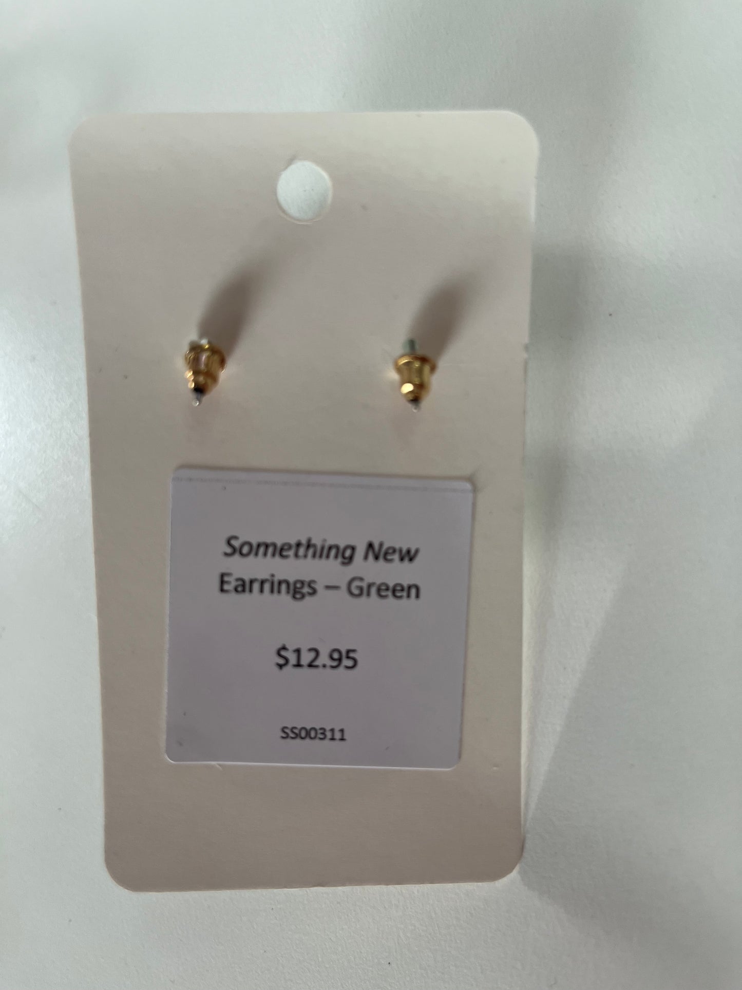 Green Hoop Earrings