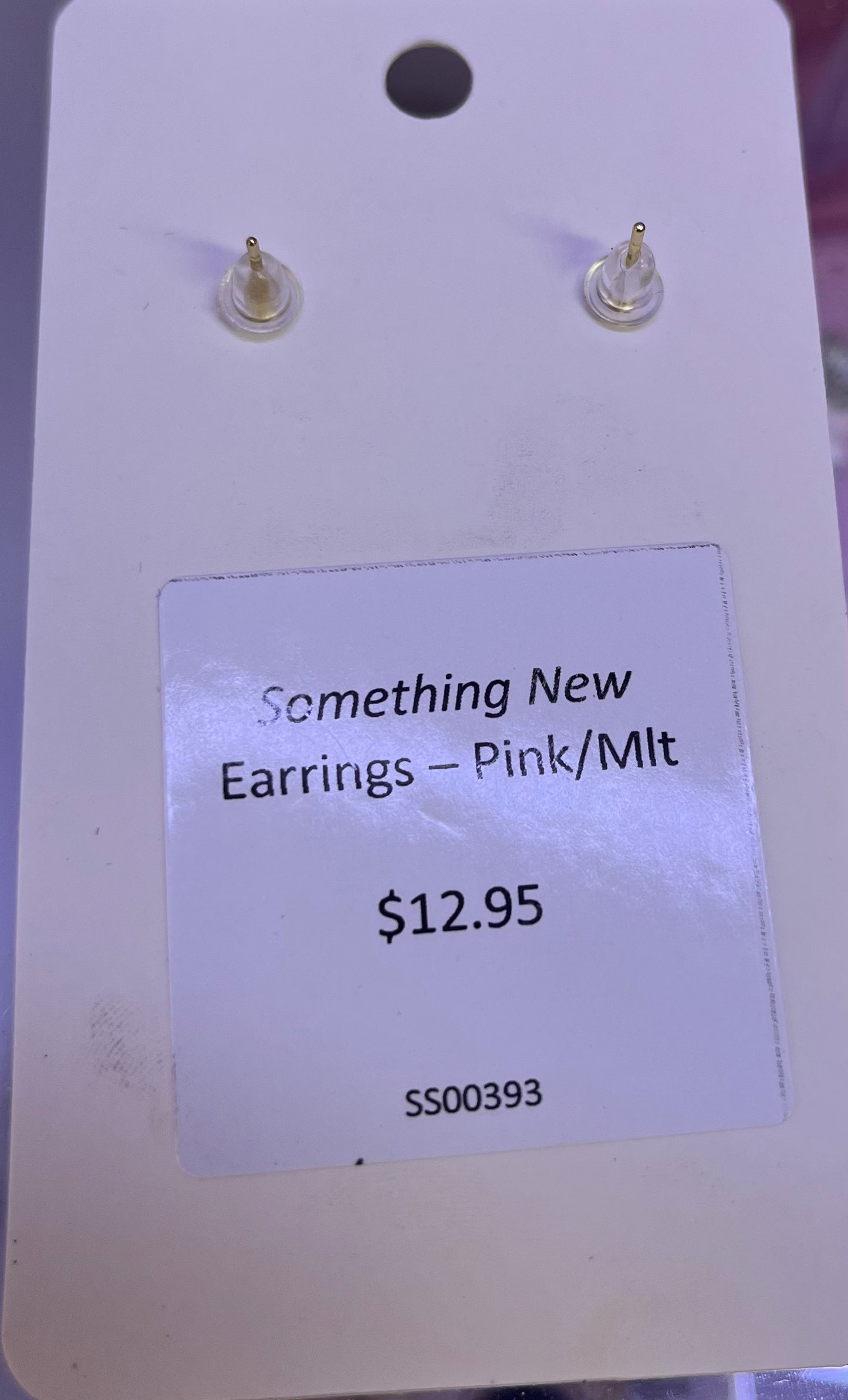 Pink/White Earrings