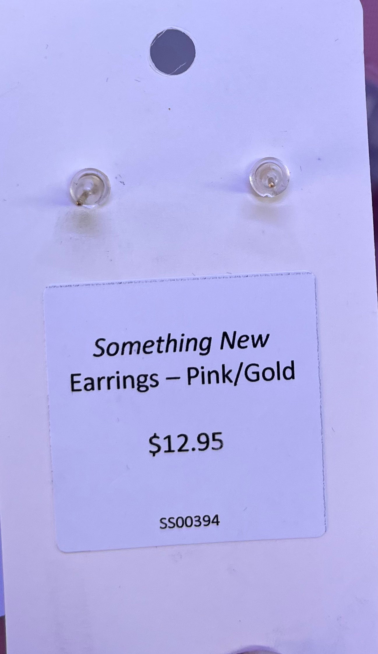 Pink and Gold Earrings