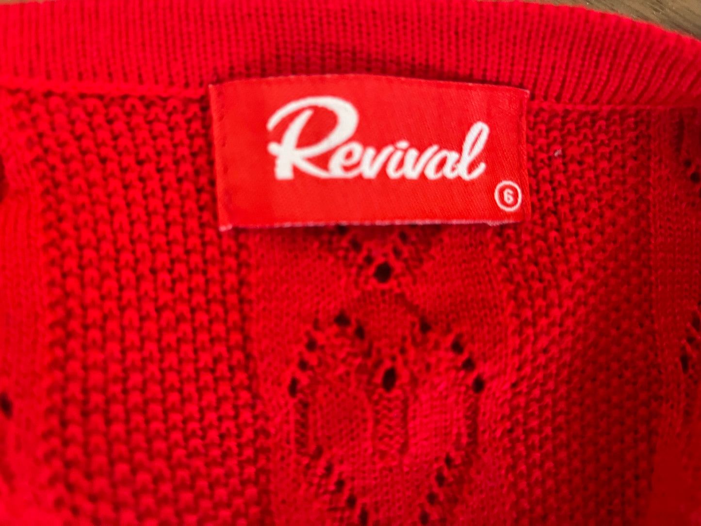 Revival Red Jumper Size 6
