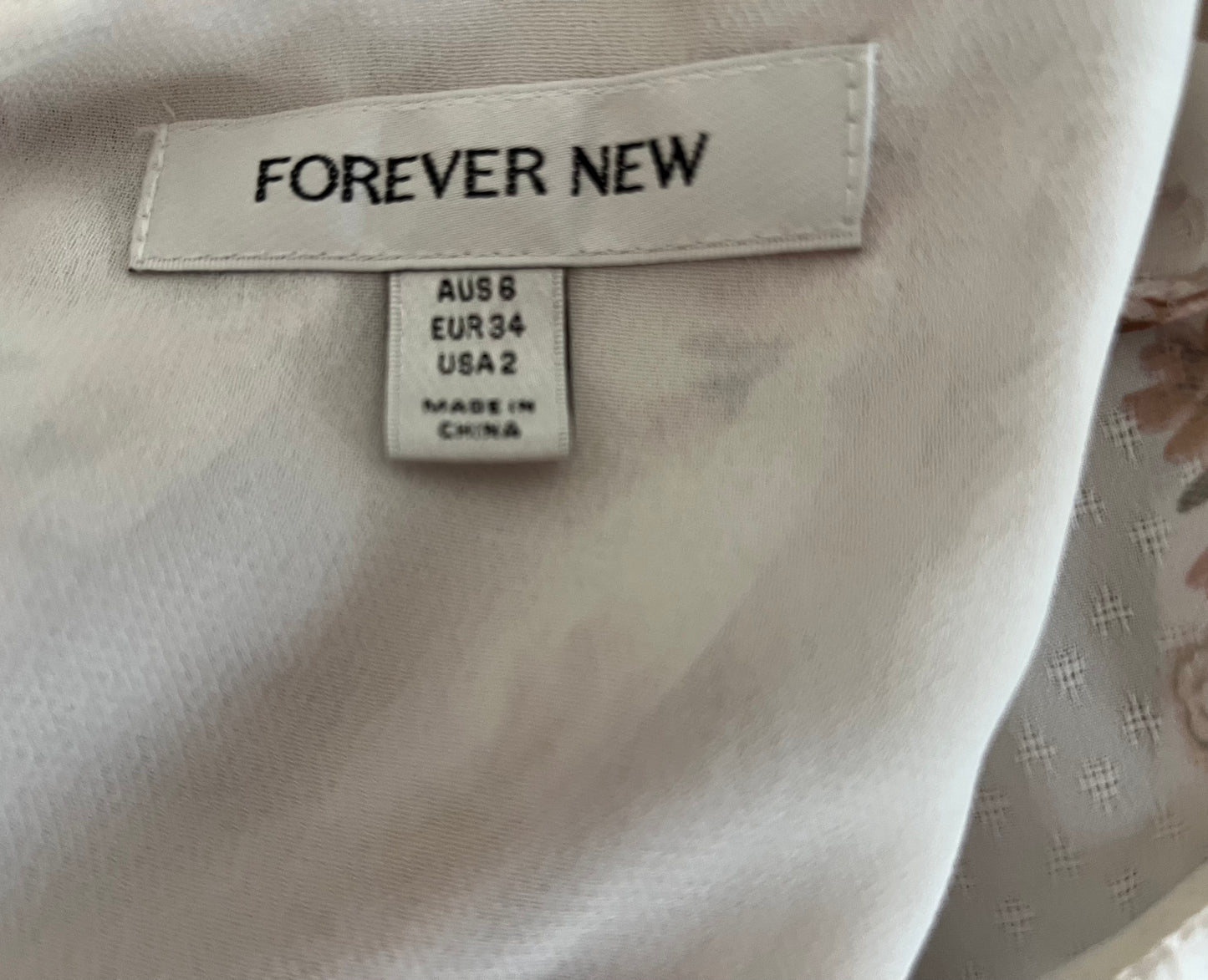 Forever New Floral Top Size 6