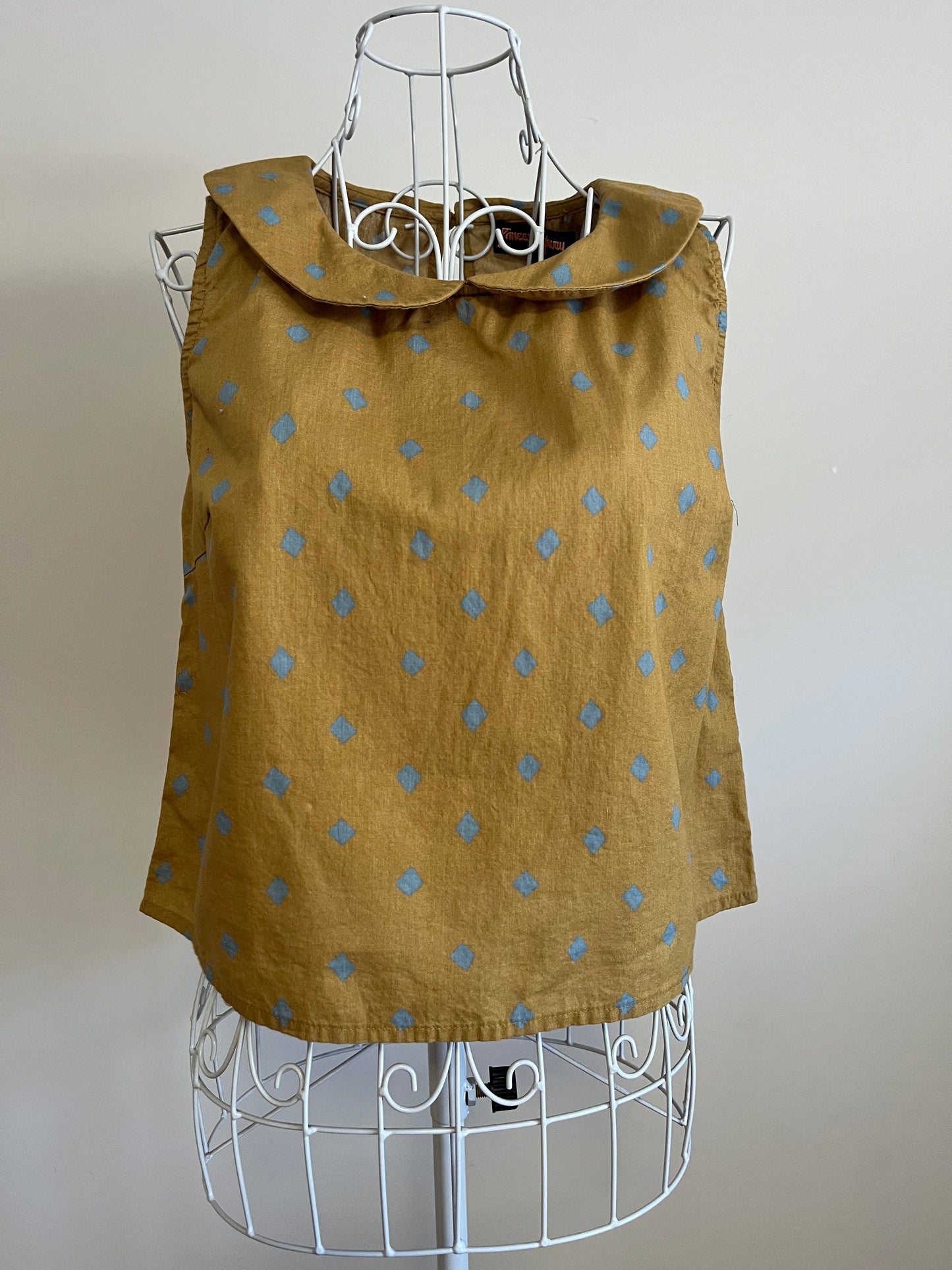 Princess Highway Yellow & Blue Top Size 8
