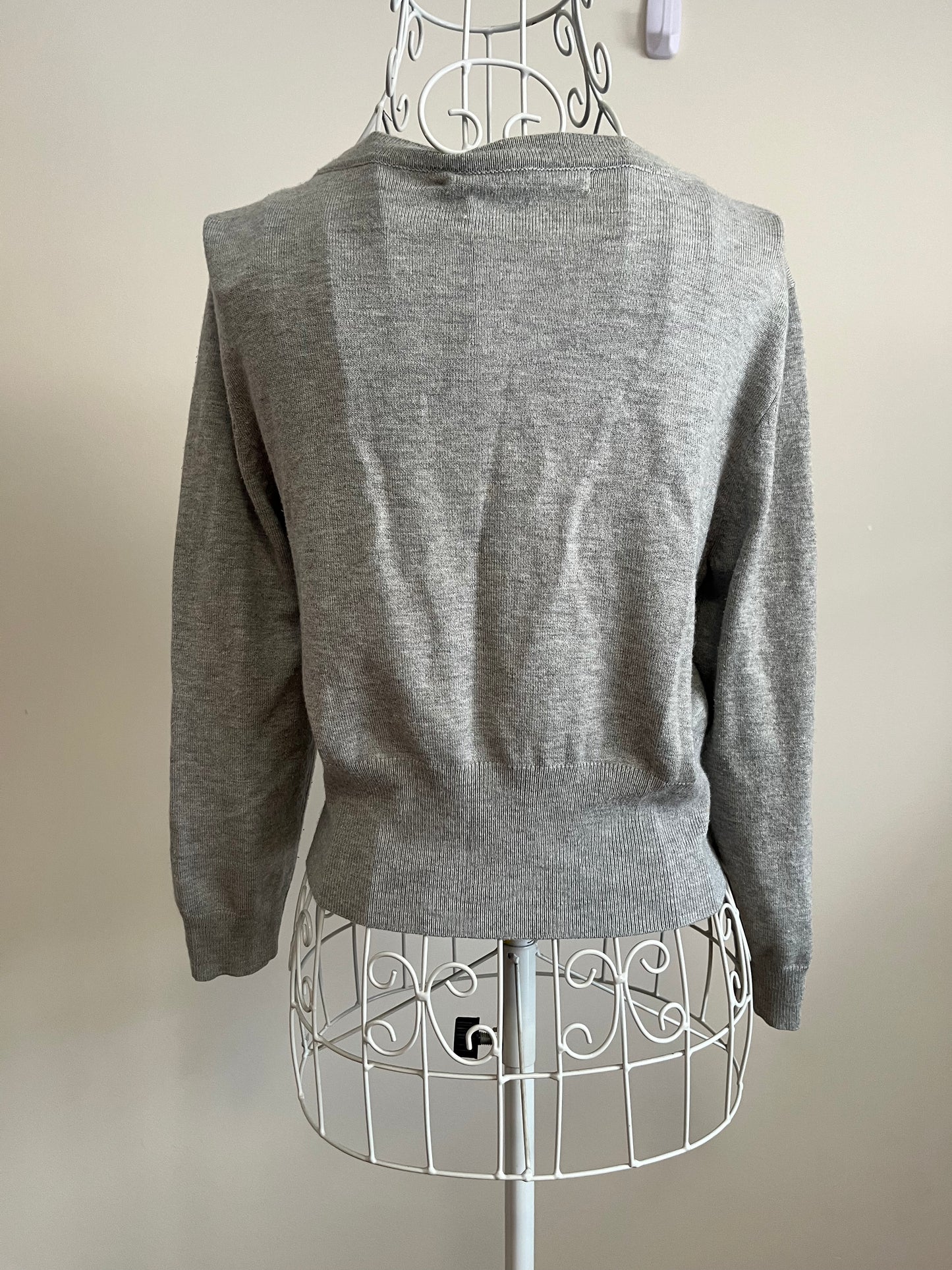 Review grey "Chessie" 3/4 Sleeve Cardigan Size 10