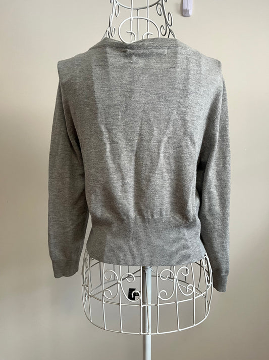 Review grey "Chessie" 3/4 Sleeve Cardigan Size 10