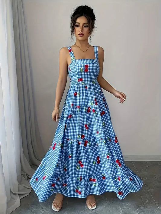 Blue Gingham Dress Size 14