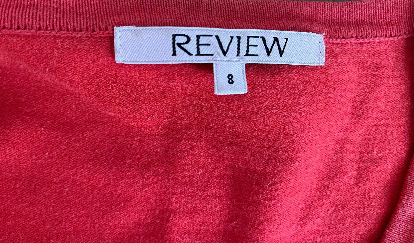 Review Orange 3/4 Sleeve Cardigan Size 8