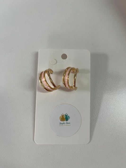 Gold/Pink Earrings