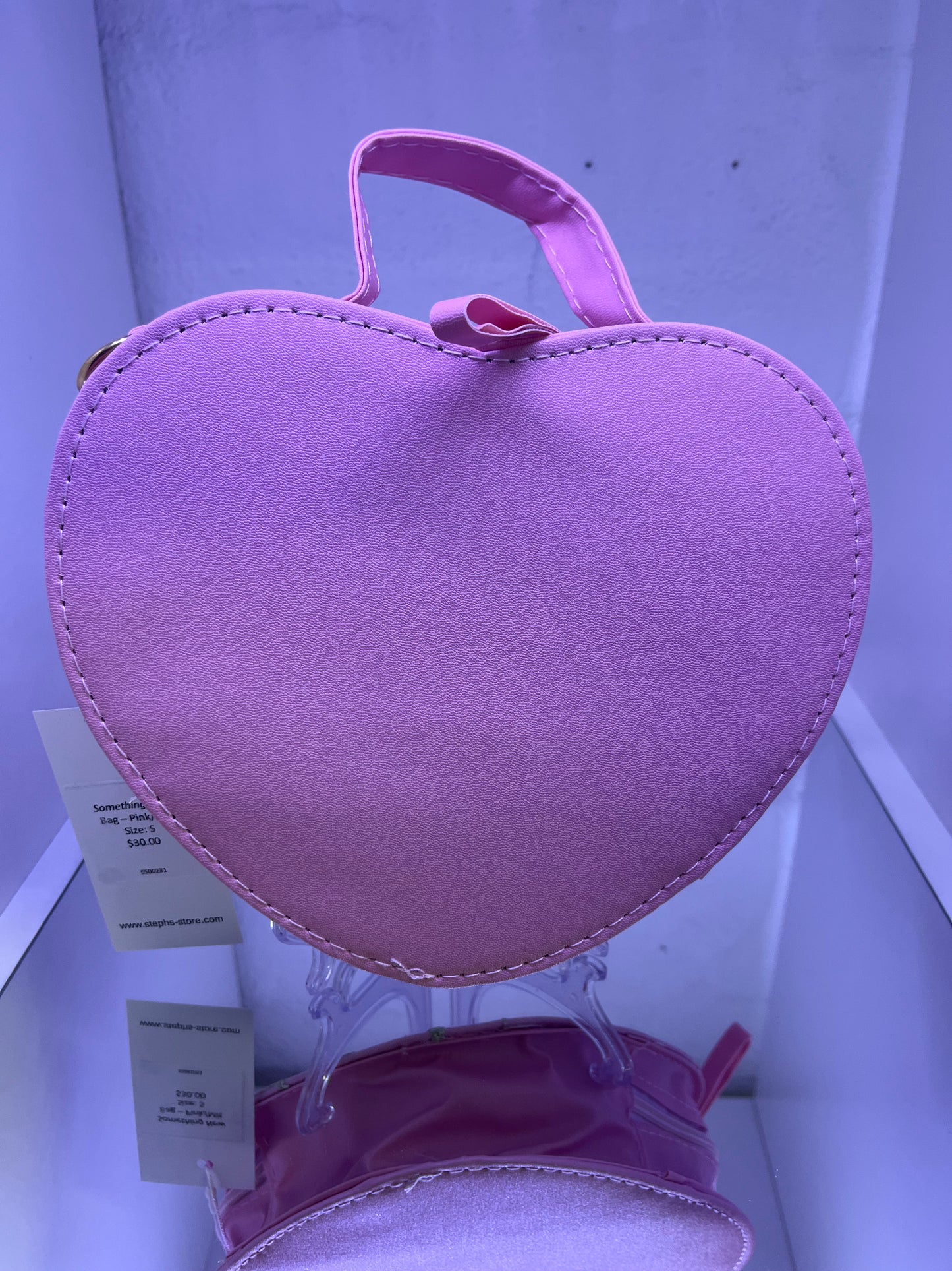 Pink Floral Love Heart Bag