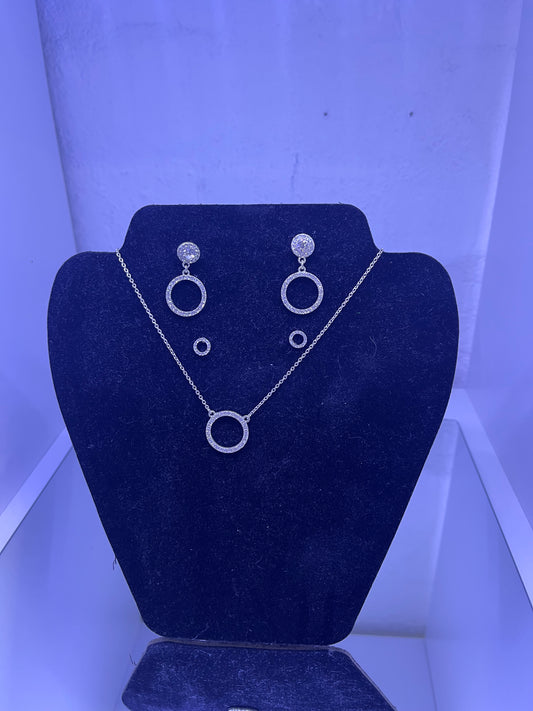 Necklace and 2 Pairs of Earrings Set