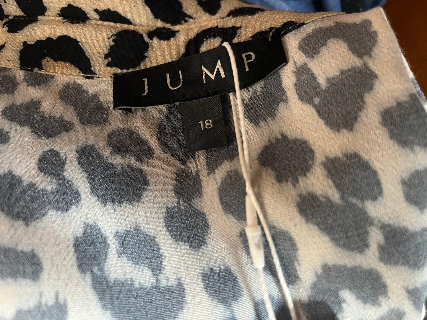 Long Sleeve Leopard Print Top Size 18