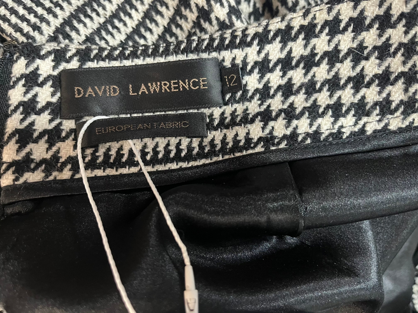Black and White Houndstooth Skirt Size 12