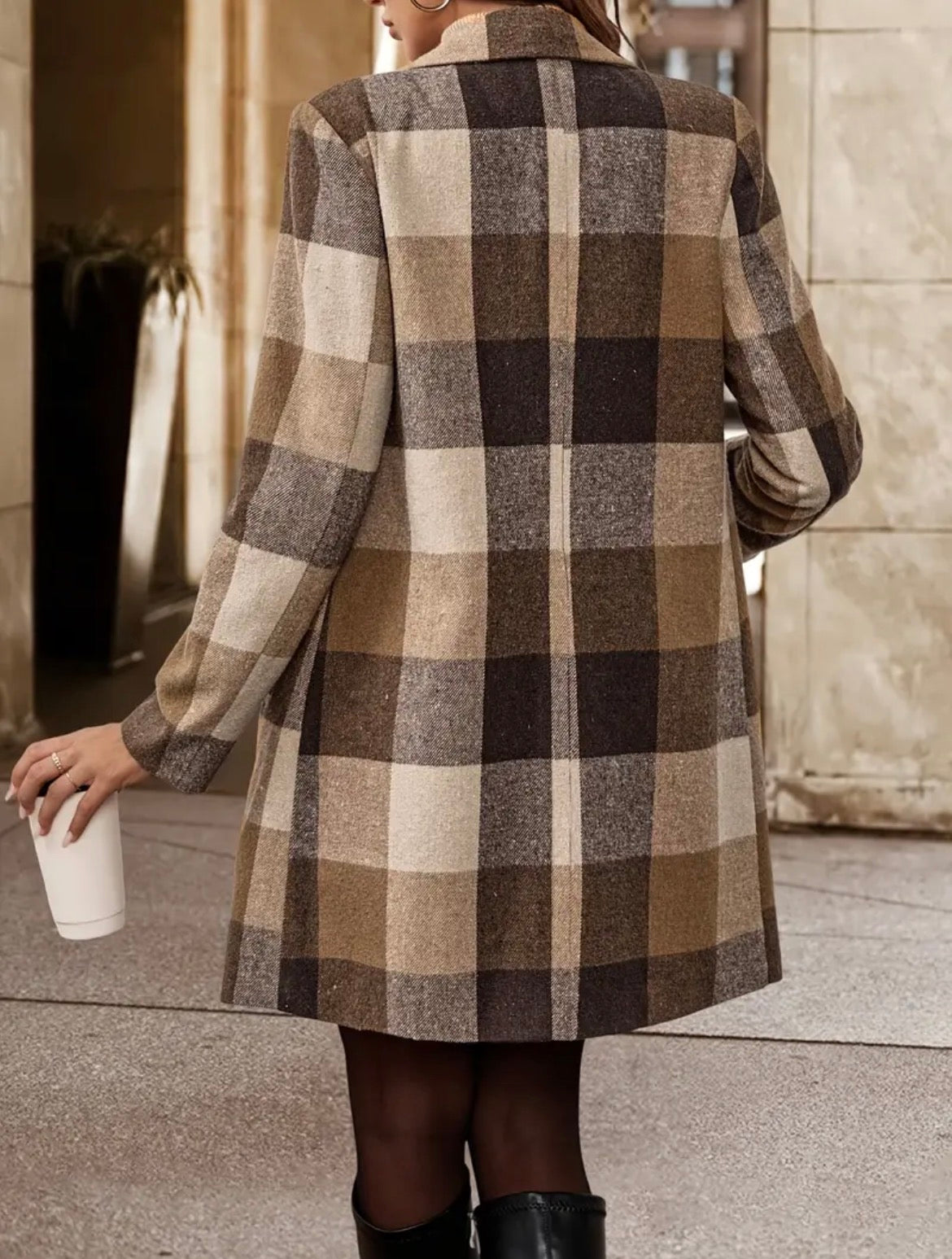 Brown/Multicoloured Coat Size 16