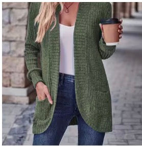 Green Longline Cardigan Size 12