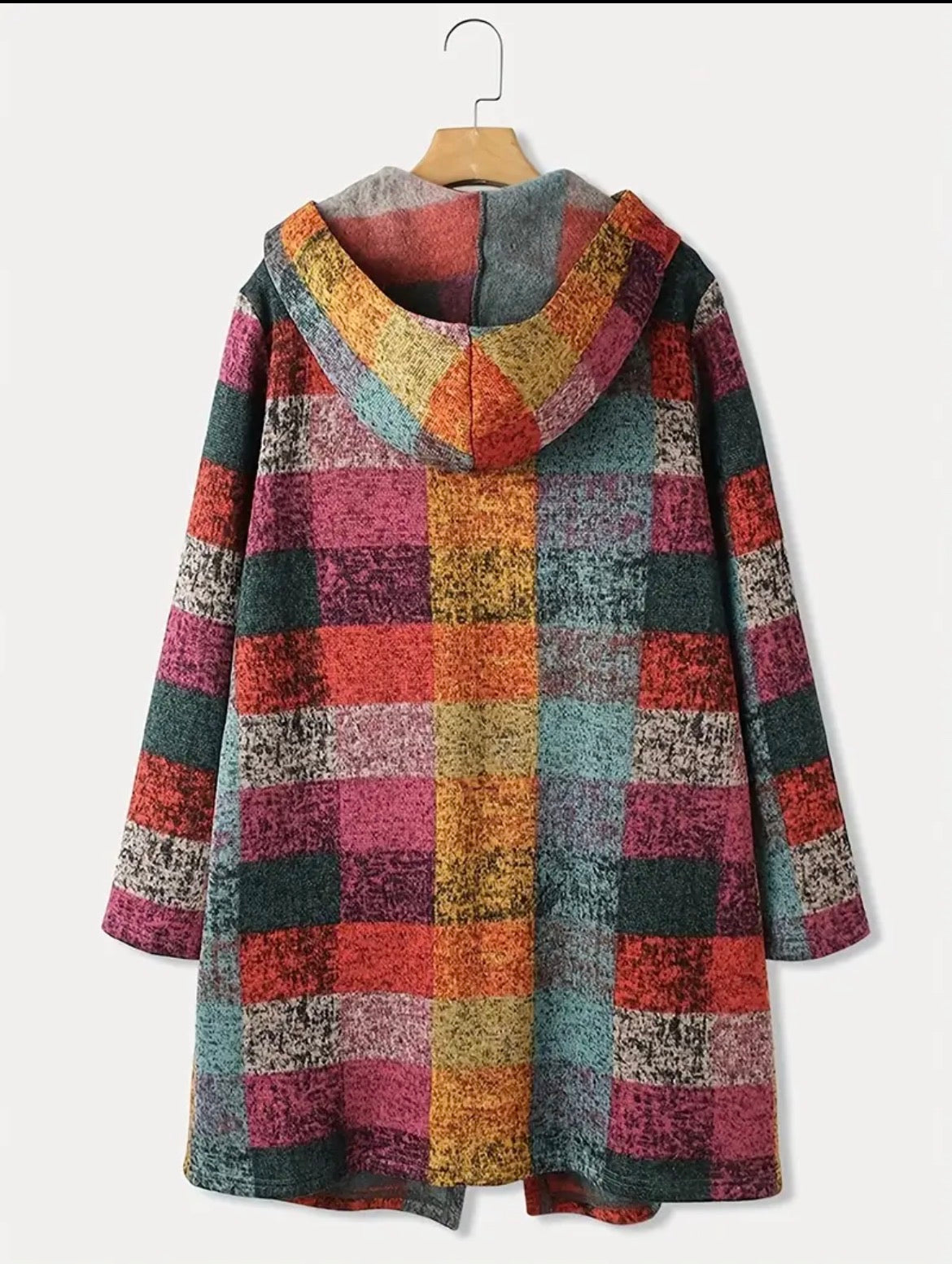 Multicoloured Coat With A Hood, size 10