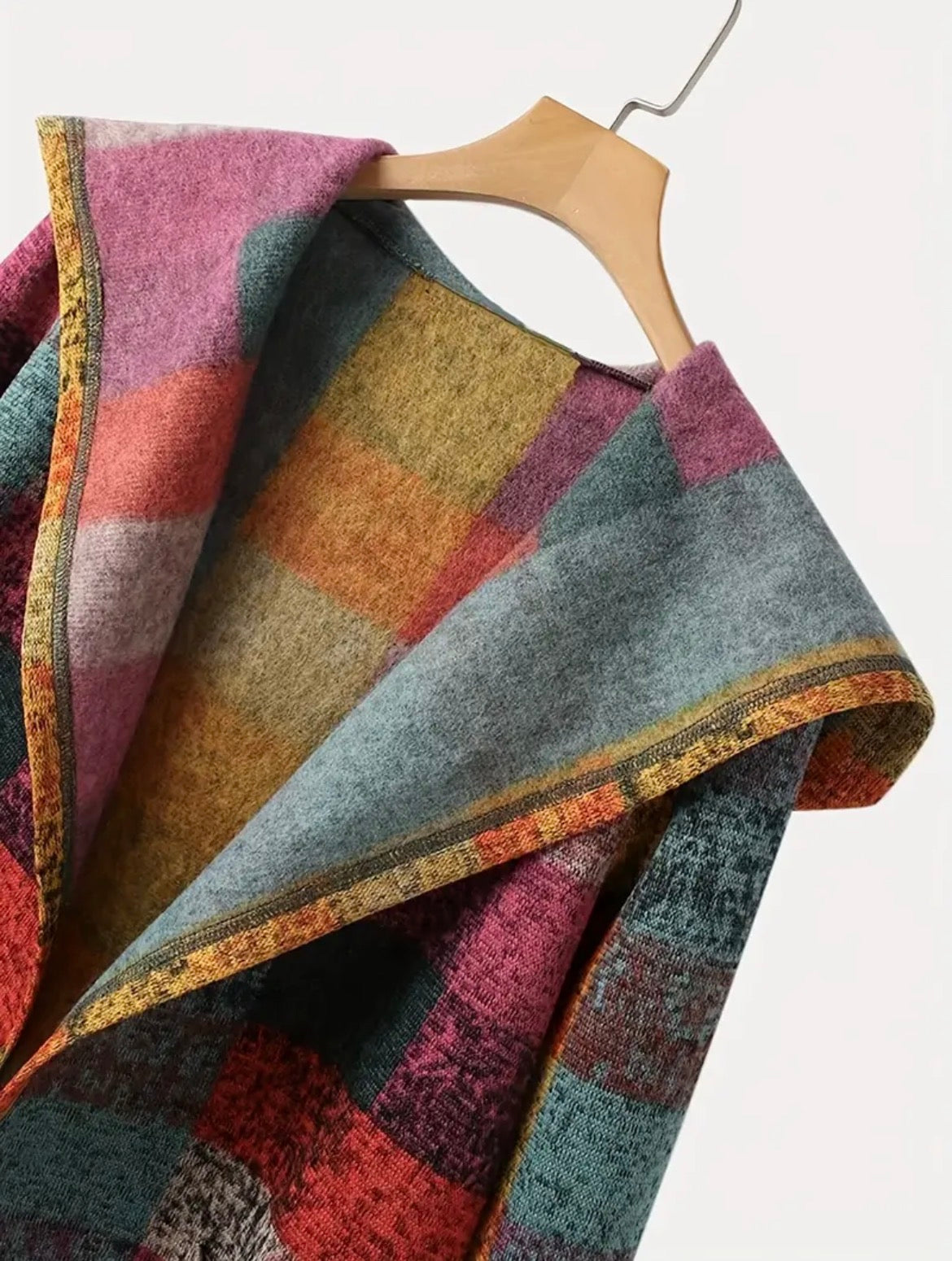 Multicoloured Coat With A Hood, size 10