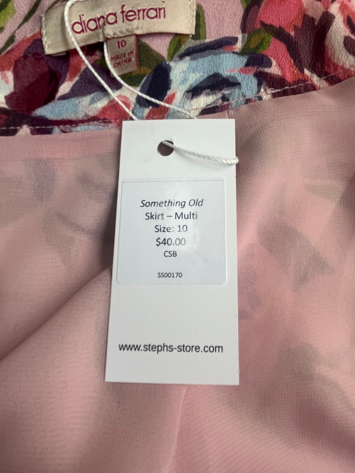 Diana Ferrari Floral  Skirt Size 10