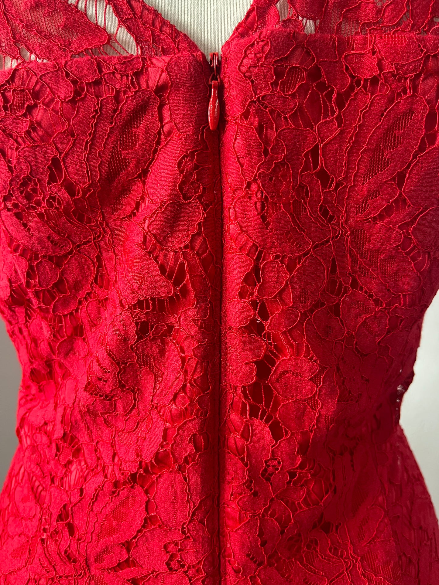 Review Red Lace Dress Size 16