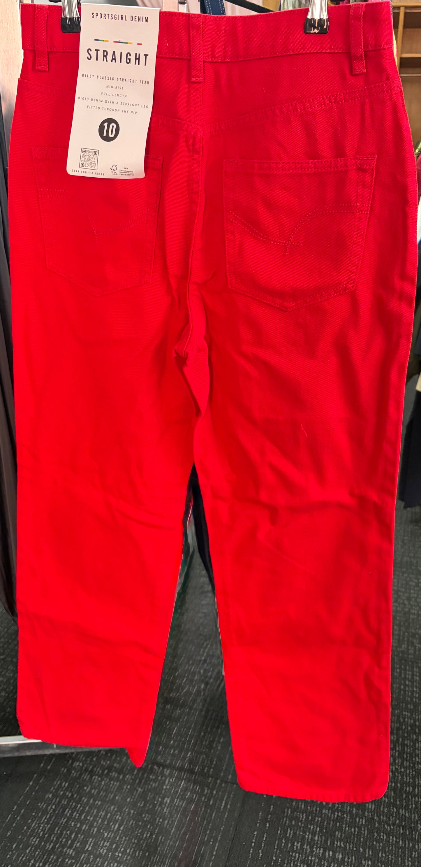 Red Sportsgirl Jeans Size 10