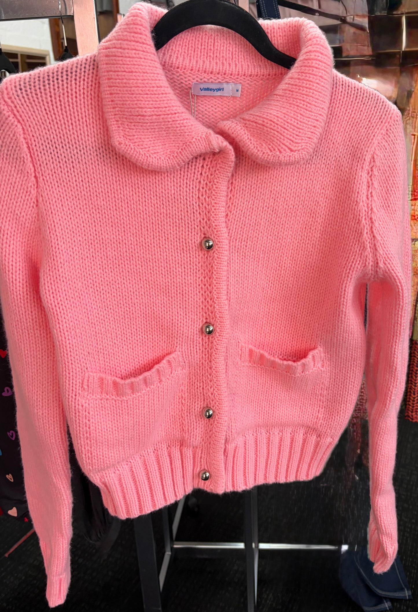 Pink Valleygirl Cardigan Size M