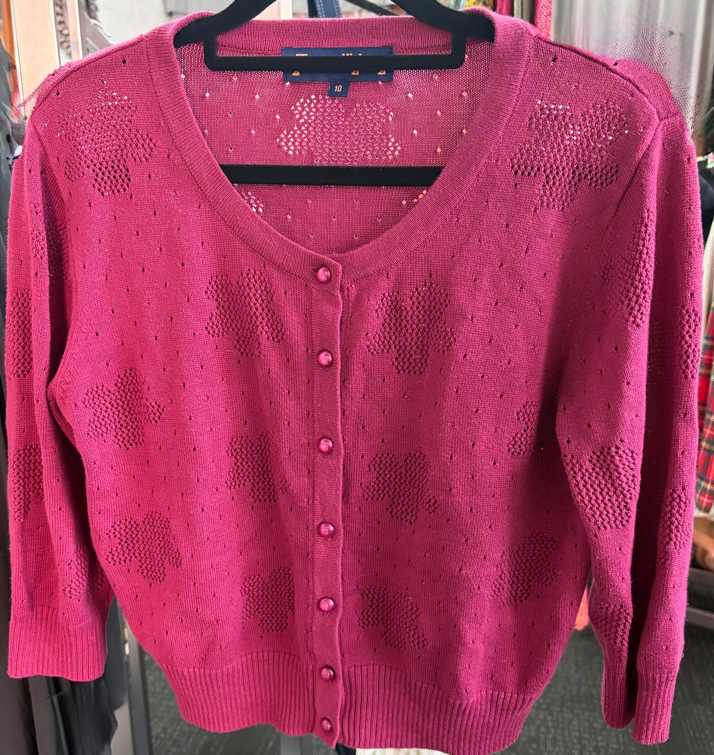 Princess Highway 3/4 Sleeve Purple Cardigan Size 10