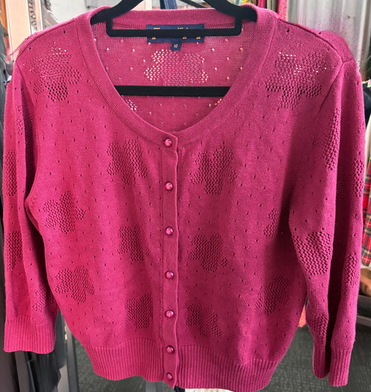 Princess Highway 3/4 Sleeve Purple Cardigan Size 10